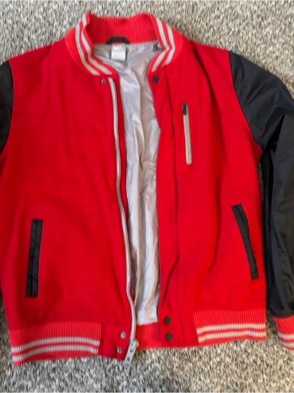 Nike Red and Black Varsity Jacket